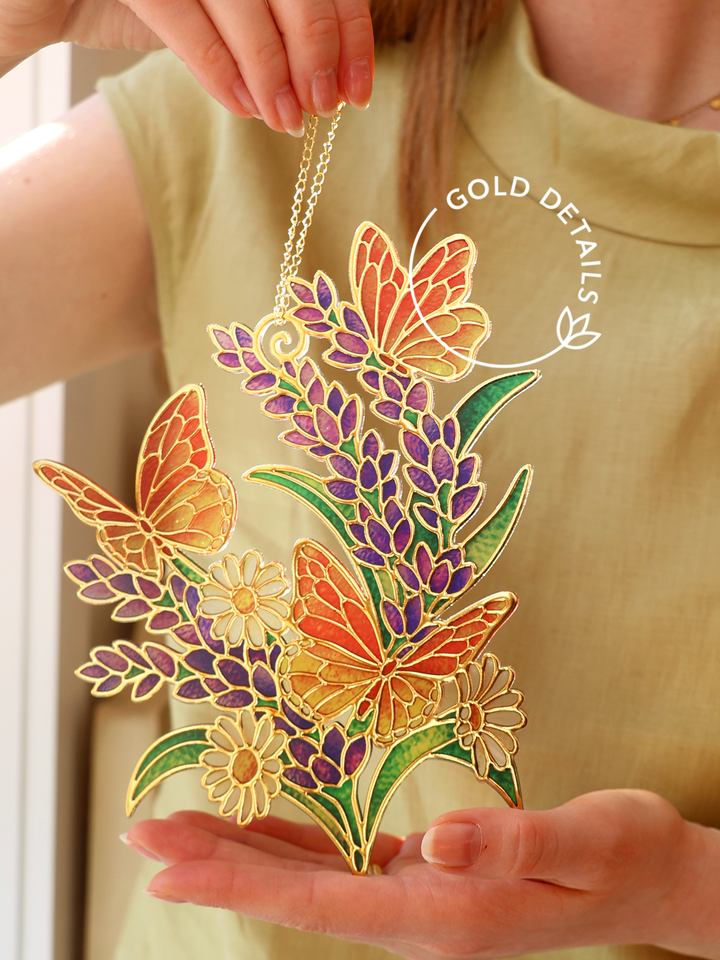 Lavender & Butterflies Suncatcher