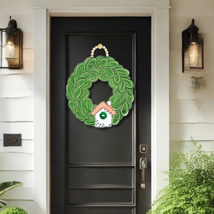 Wreath with Mini DK Door Hanger