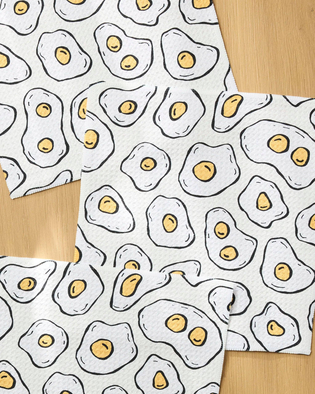 Sunny Side Eggs Dishcloth Set by Geometry