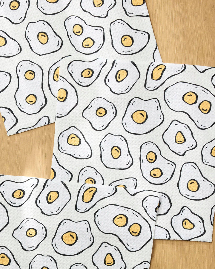 Sunny Side Eggs Dishcloth Set by Geometry