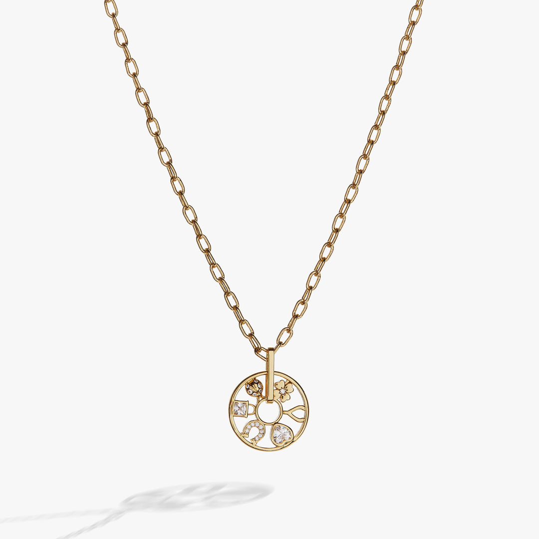 Love and Luck Wheel Charm Necklace by Alex + Ani