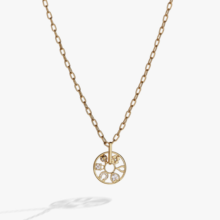 Love and Luck Wheel Charm Necklace by Alex + Ani