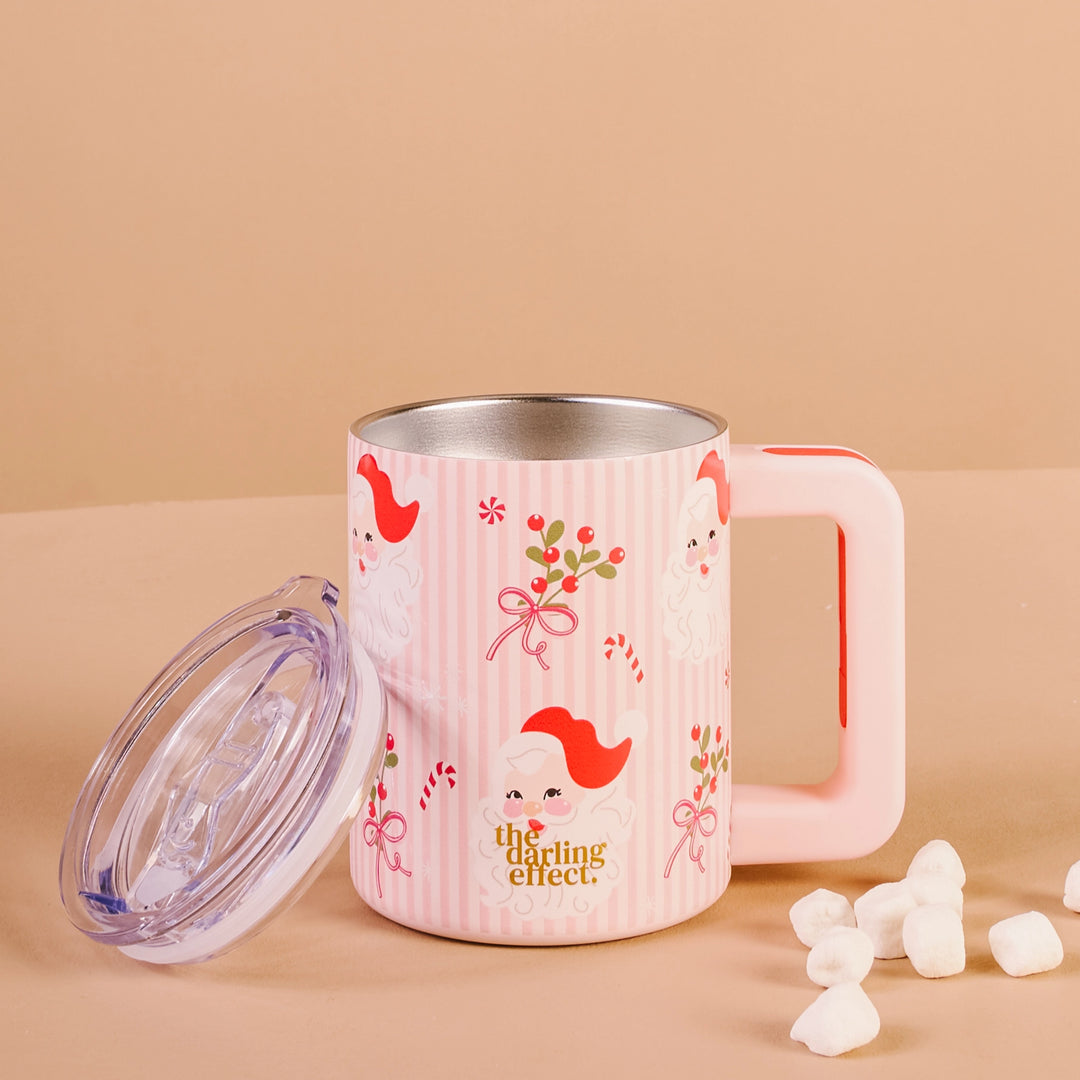 Holly Jolly Santa Insulated 14 oz Mug by the Darling Effect