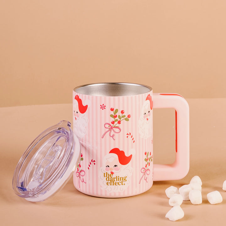 Holly Jolly Santa Insulated 14 oz Mug by the Darling Effect