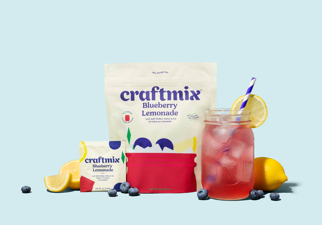 Craftmix Blueberry Lemonade & Cocktail Mixer 12 Pack
