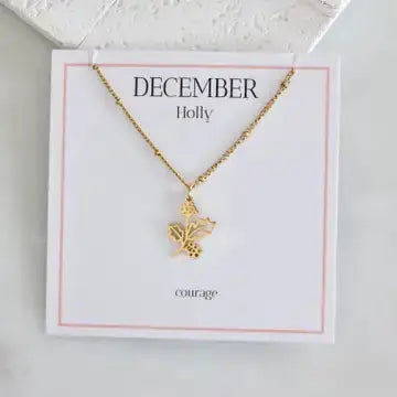 Birth Flower Necklace - Waterproof