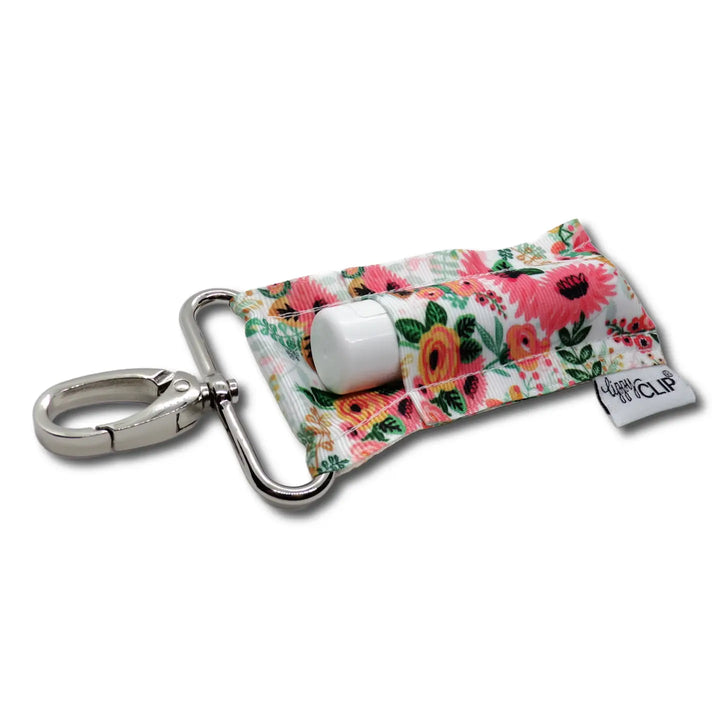 Coral Floral LippyClip® KISS Lip Balm Holder