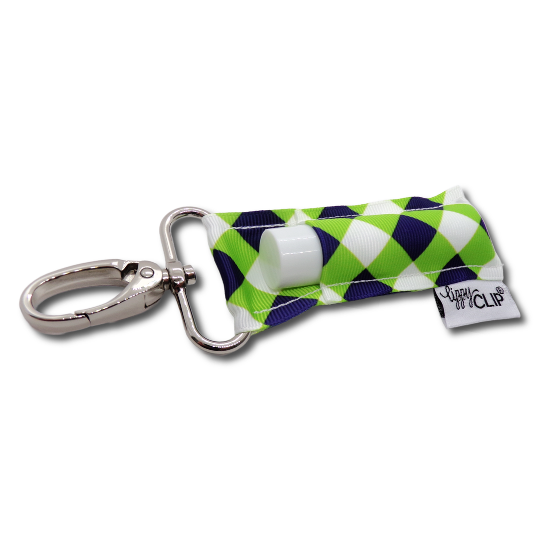 Navy and Green Plaid LippyClip® Lip Balm Holder (PREORDER: Ships in 2-3 Weeks)