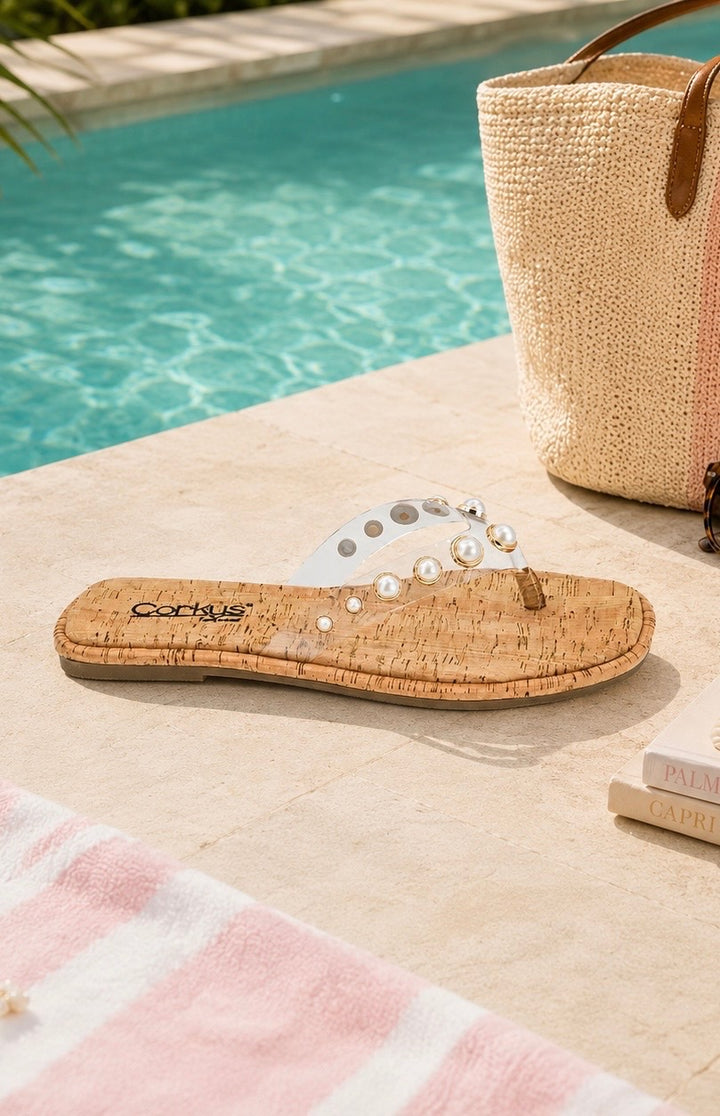 Jump In Flip-Flops - Clear by Corkys