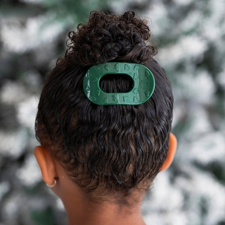 Tiny Teleties Flat Oval Clip - O Christmas Tree (Ships in 1-2 Weeks)