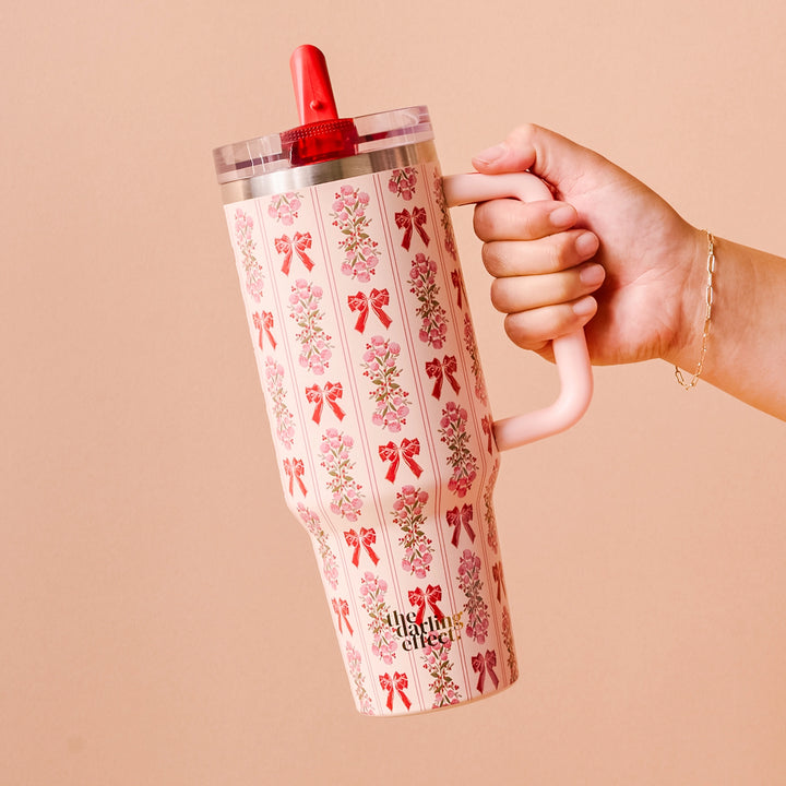 Oh So Merry 40 oz Lifestyle Flip Straw Tumbler by the Darling Effect