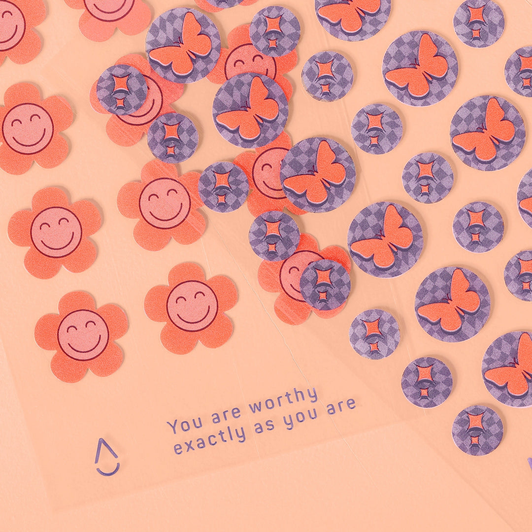 Hydrocolloid Pimple Patches - Good Vibes Butterfly & Flowers
