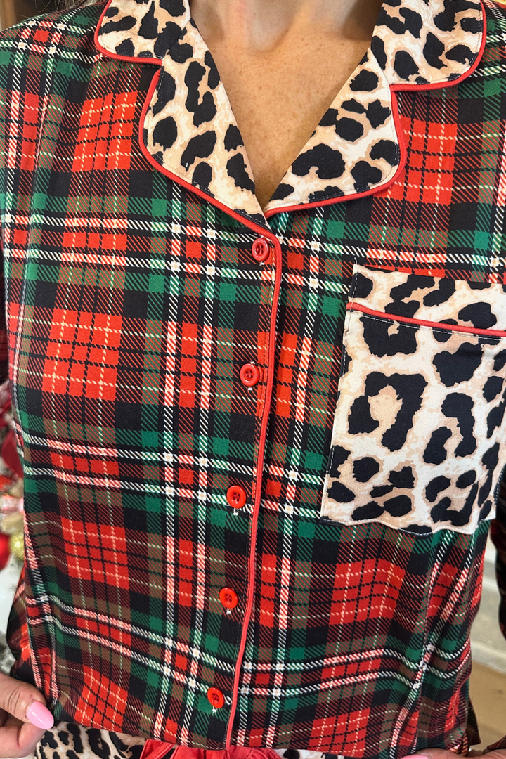 Wrapped in Safari Chic Ruffle Pajama Set By Jess Lea