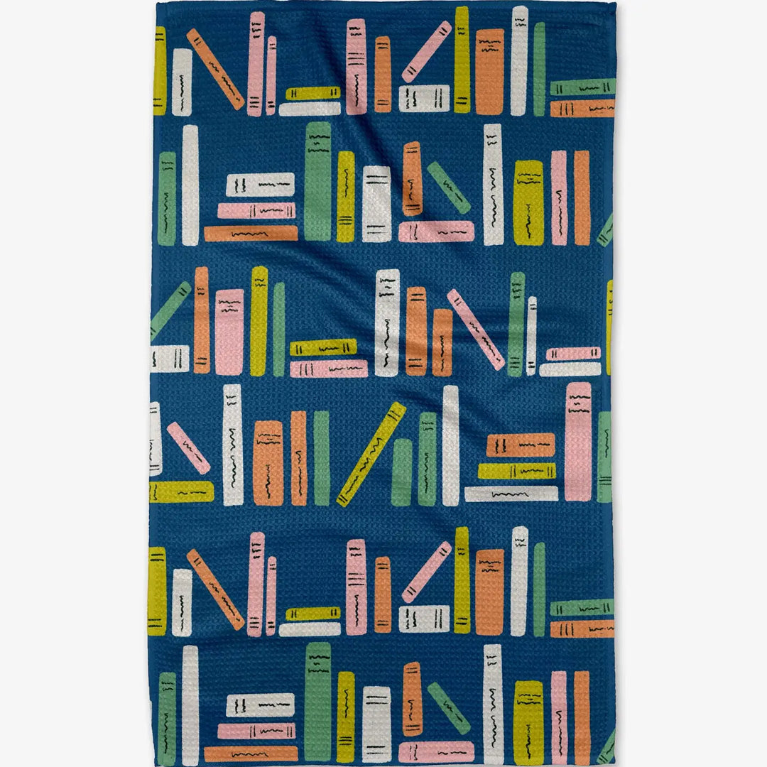 Bookish Stripes Tea Towel By Geometry