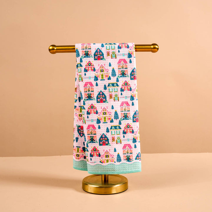 Holiday Waffle Tea Towel - Sugarplum Lane by The Darling Effect