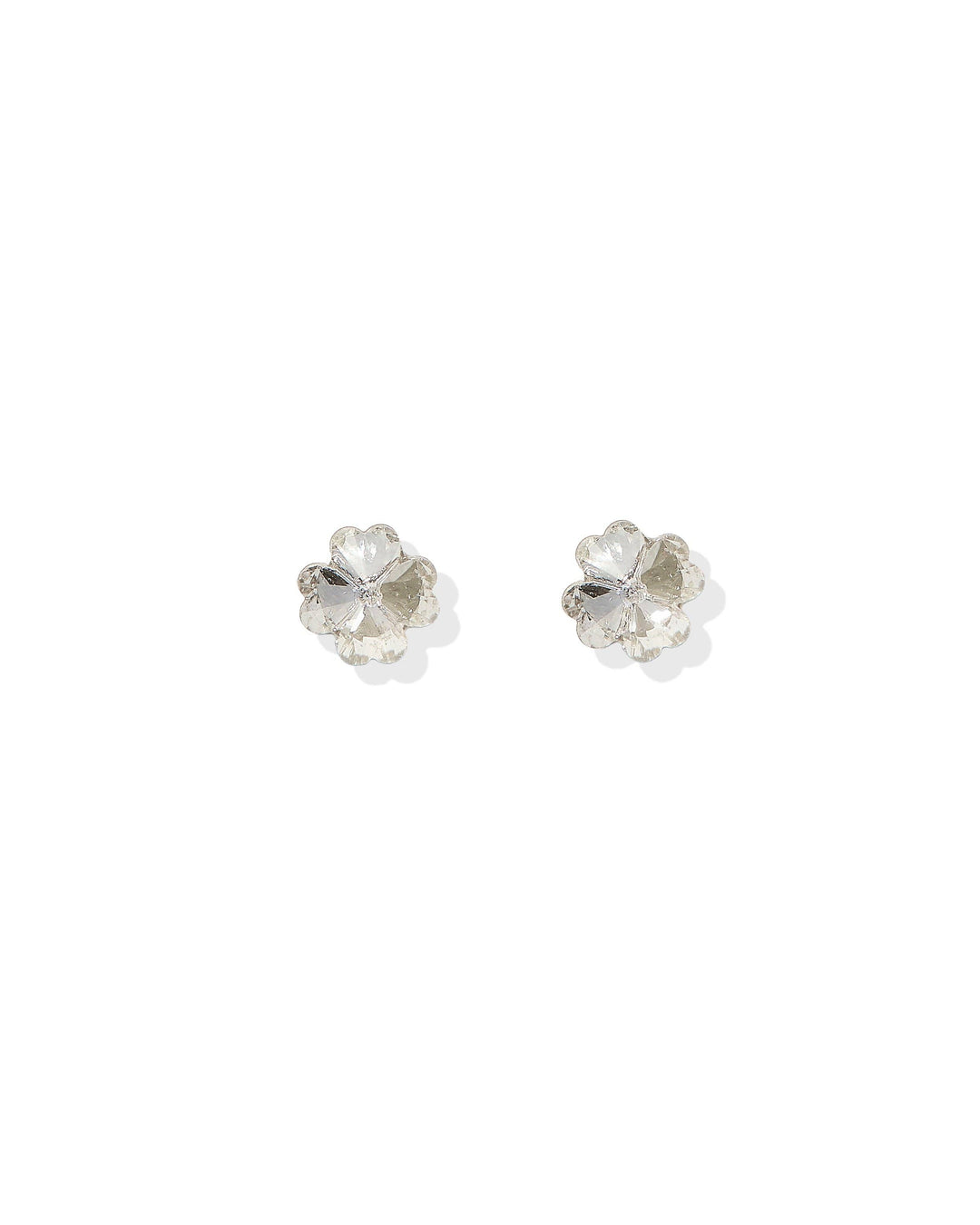 Screwback Stud Earrings Lux - Candy Clover Clear by Linny Co (Ships in 2-3 Weeks)