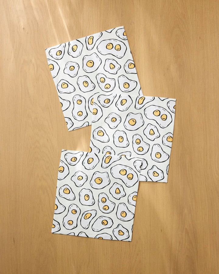 Sunny Side Eggs Dishcloth Set by Geometry