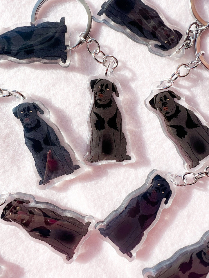 Black Labrador Retriever Keychain