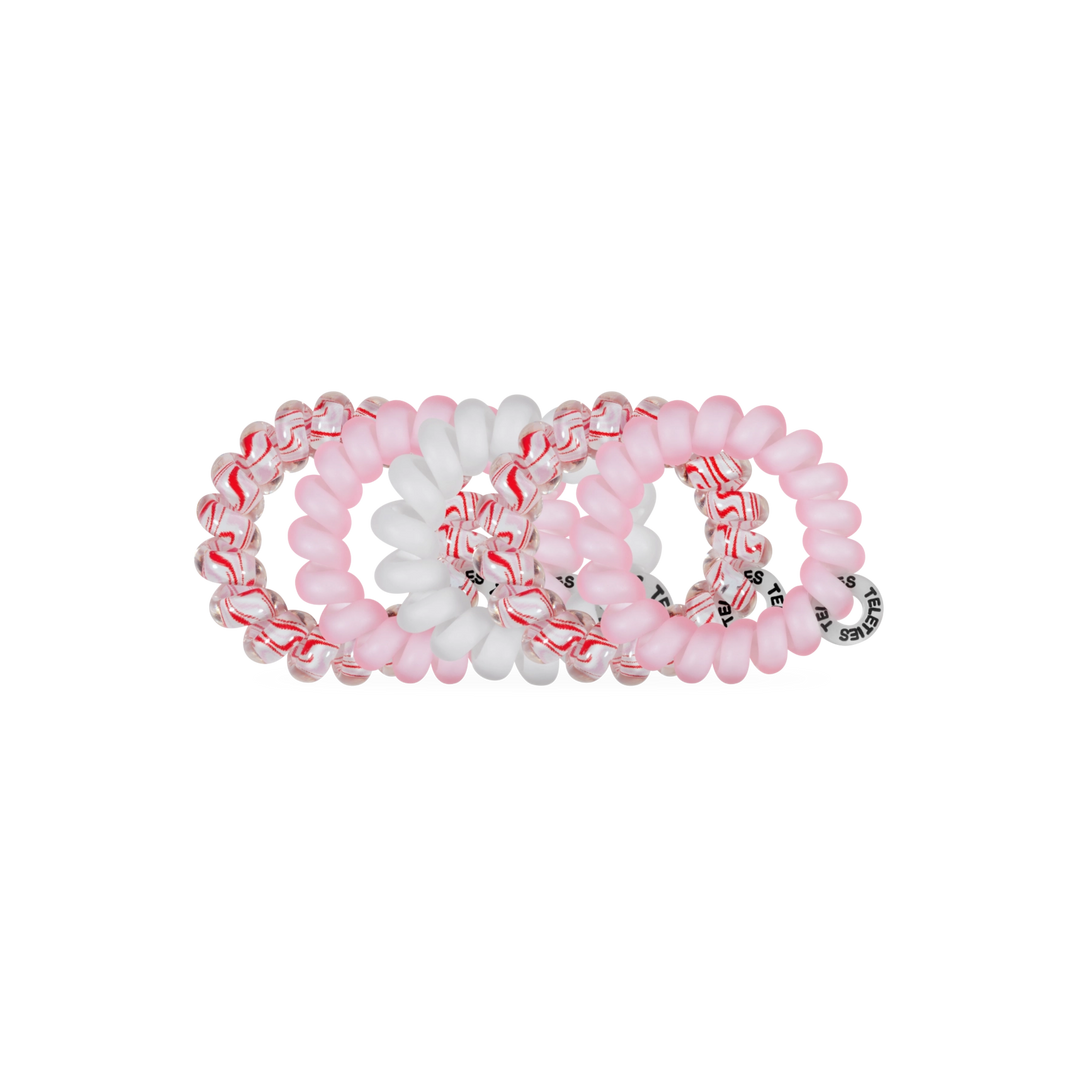 Teleties Hair Tie - Tiny Band Pack of 5 - Peppermint Pop (Ships in 1-2 Weeks)