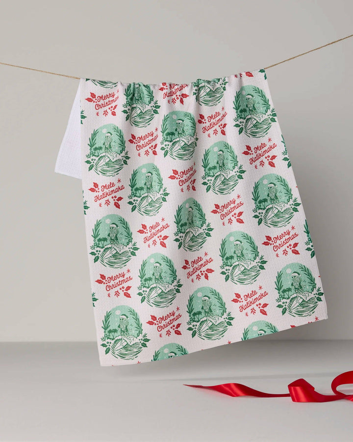 Tropical Tidings Tea Towel by Geometry