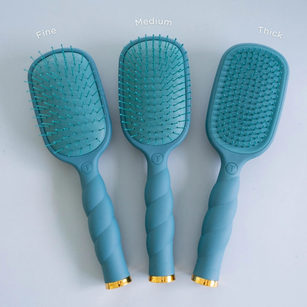 Teal With It Detangler Hair Brush for Thick Hair by Teleties