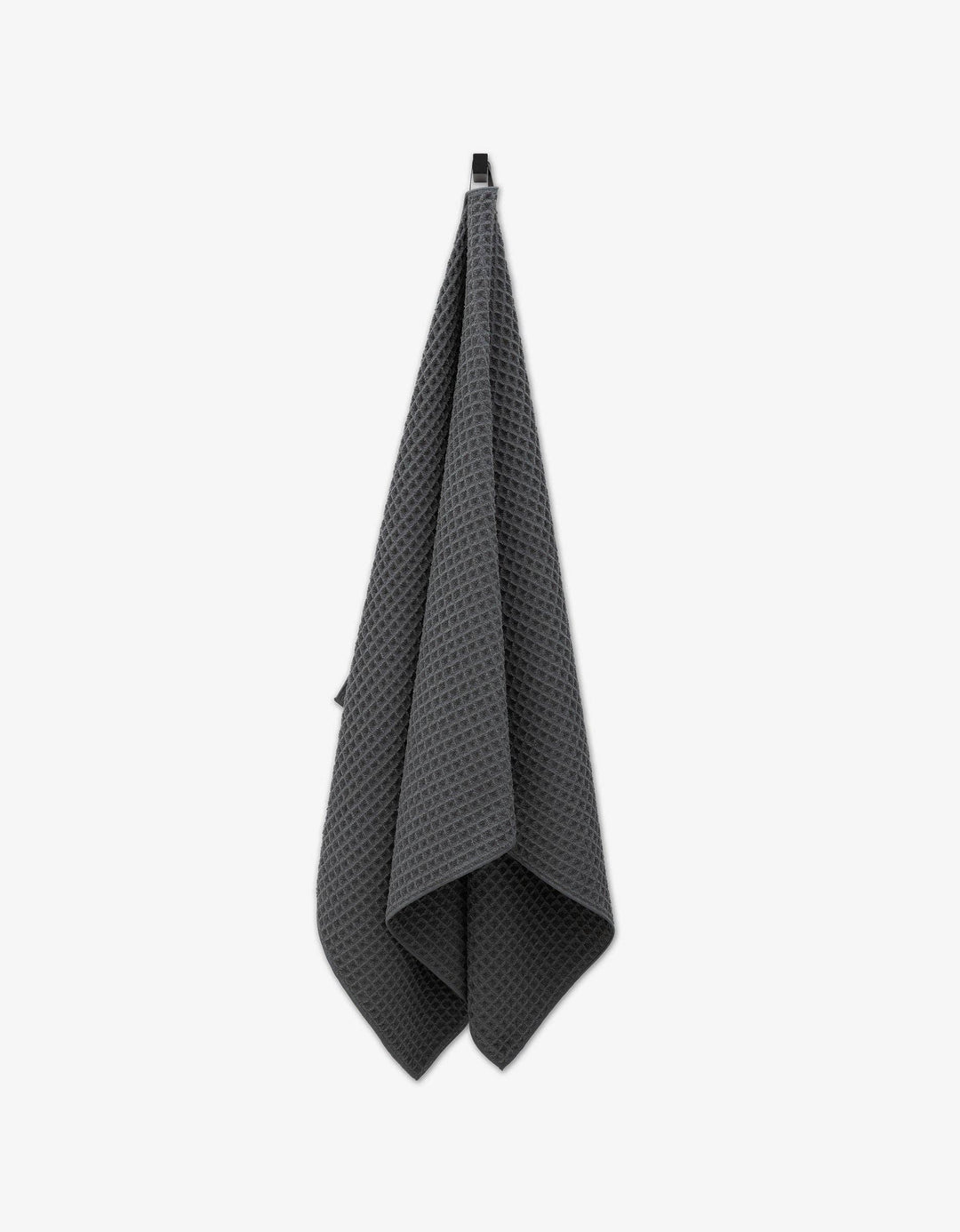 Charcoal Waffle Bath Towel by Geometry