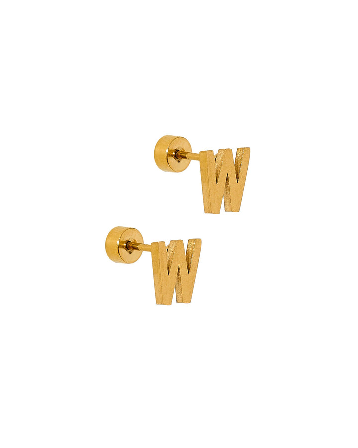 Screwback Stud Earrings - Initials by Linny Co