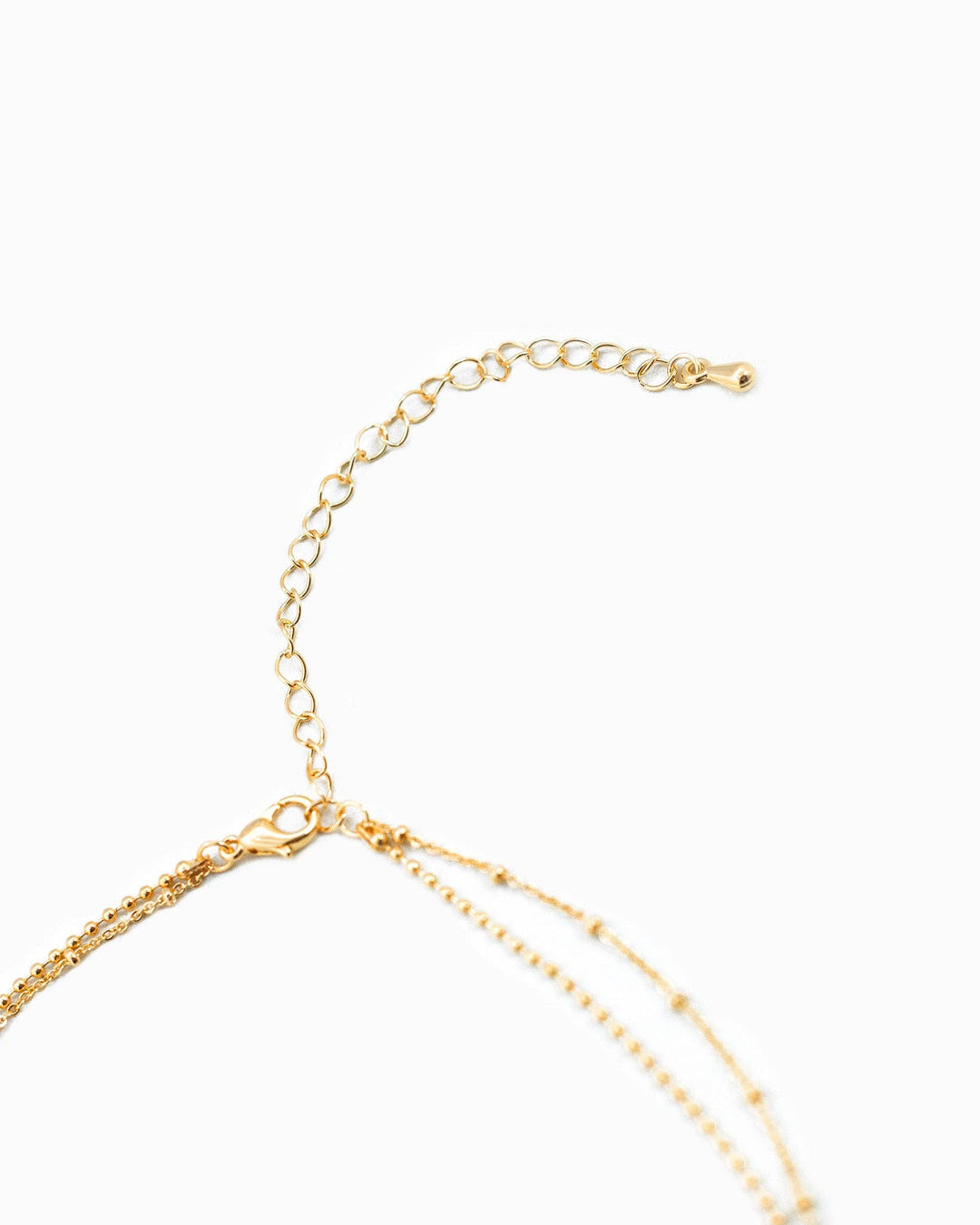 Pastel Champagne Charm Layered Necklace - Pink