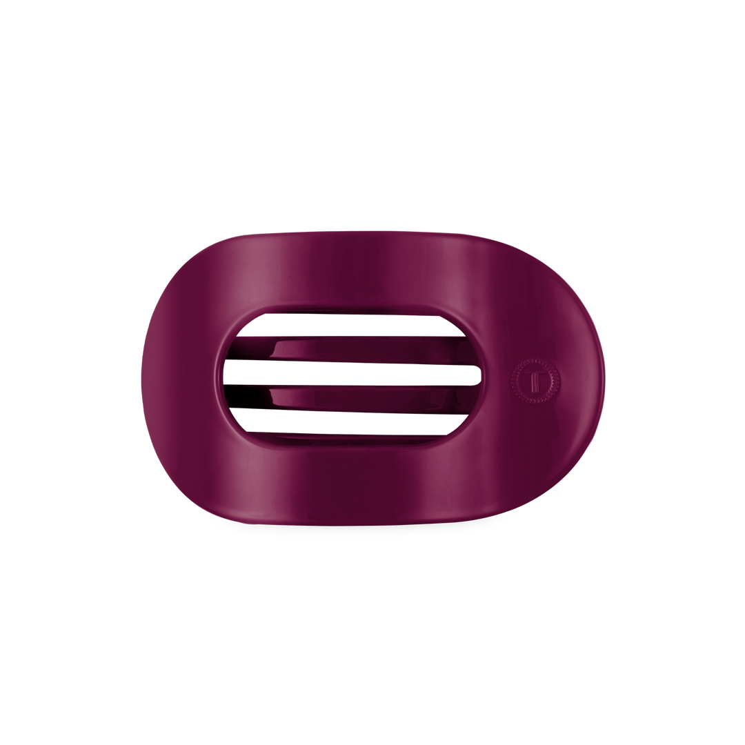 Medium Teleties Flat Oval Clip - Mulberry