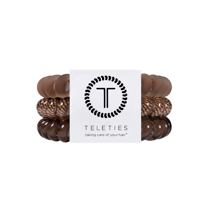 Teleties Hair Tie - Large Band Pack of 3 - Morning Brew