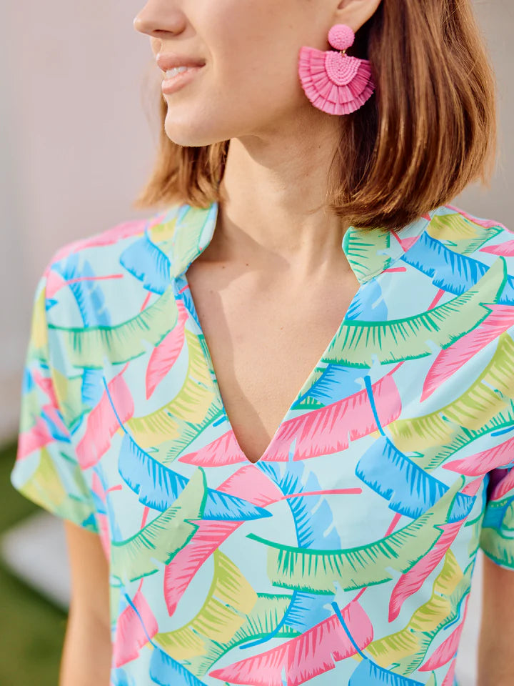 Montauk Dress in Palm Paradise Mint by Mary Square