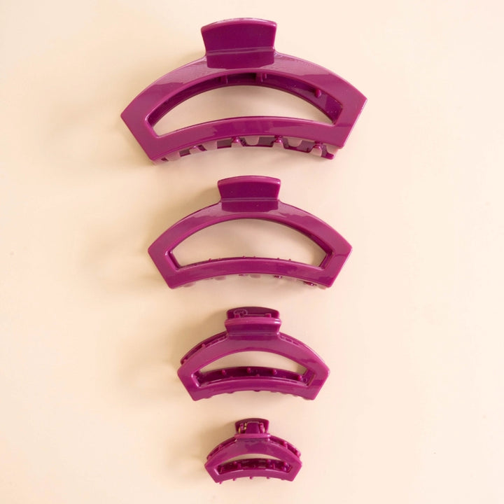 Tiny Teleties Open Claw Clip - Mulberry