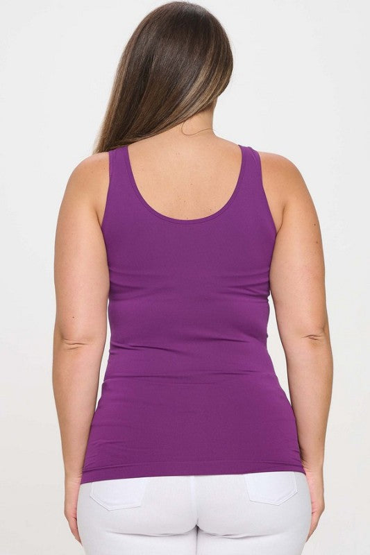 Reversible Basic Seamless Tank - Purple by Yelete
