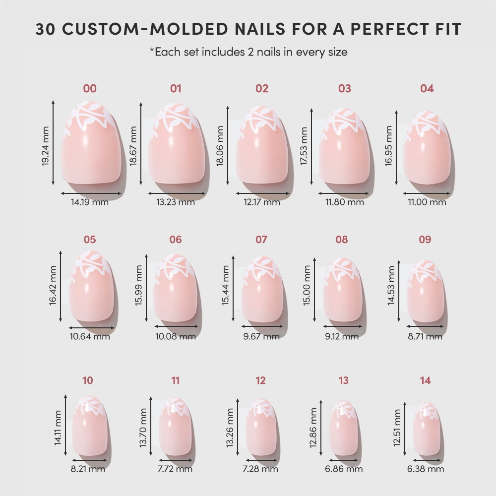Press-On Glamnetic Nails - Love Preserved
