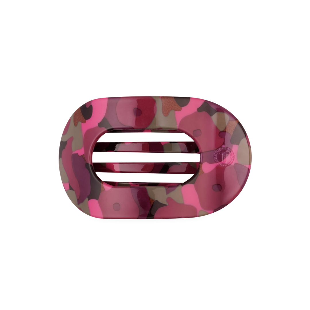 Medium Teleties Flat Oval Clip - Garden Glam
