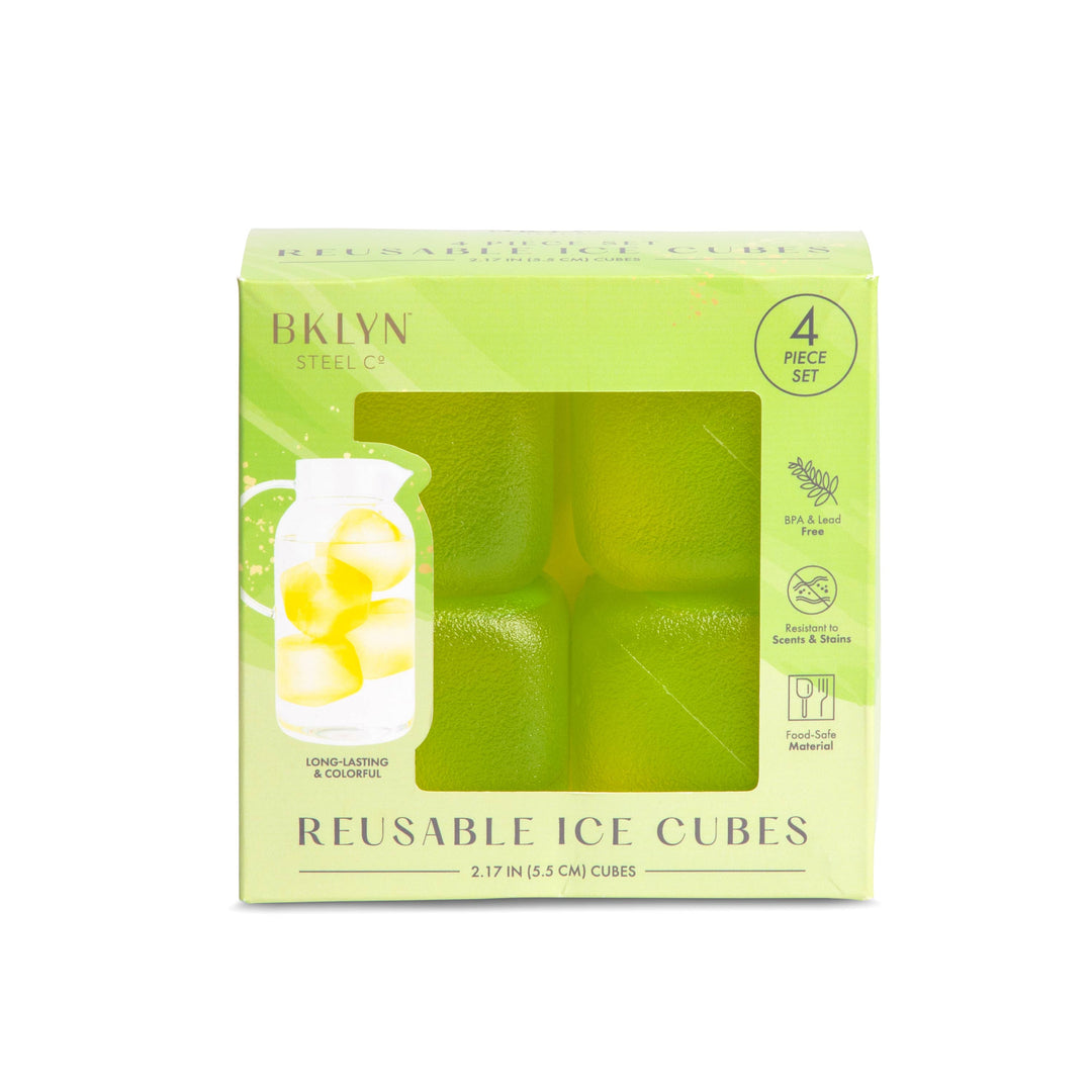 XL Reusable Ice Cubes Set of 4 - Liquid Lime
