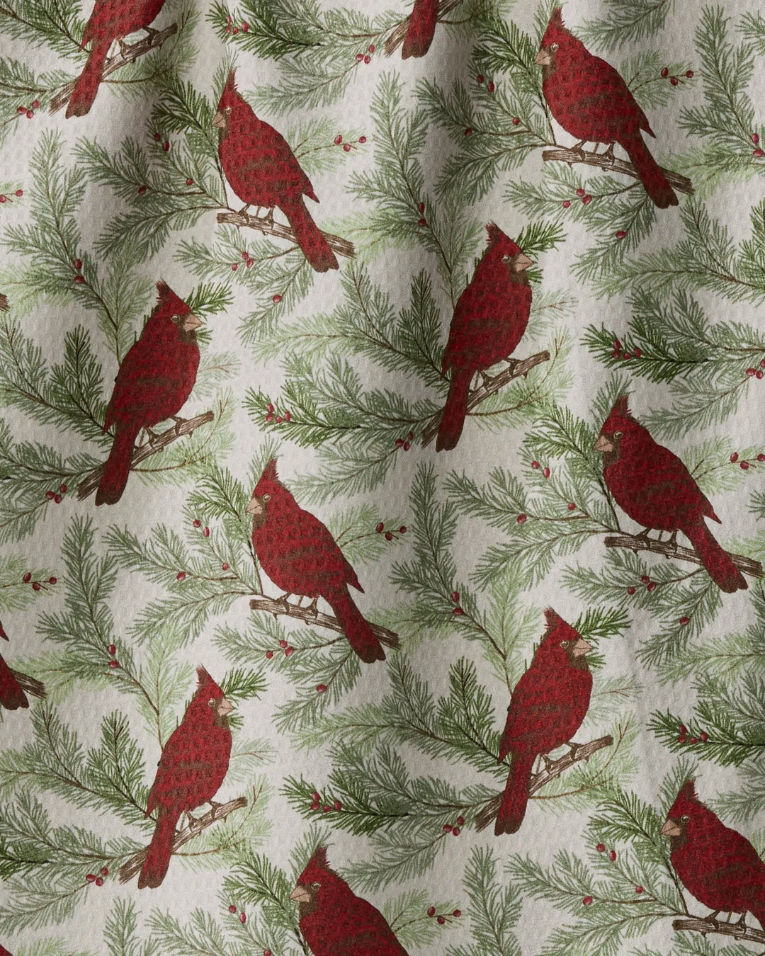 Winter Crimson Luxe Kitchen Towel by Geometry