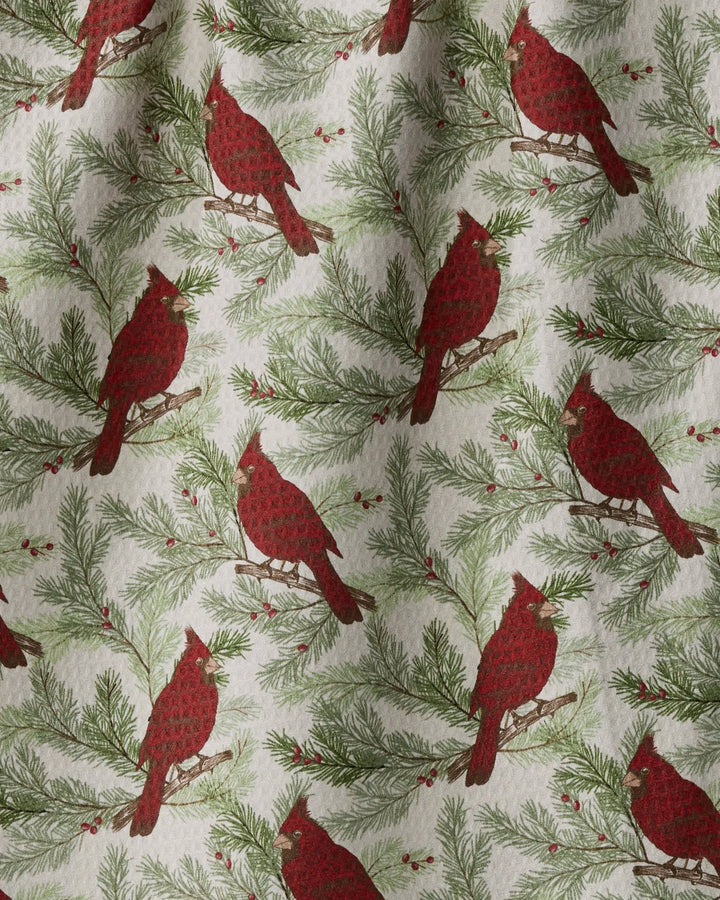 Winter Crimson Luxe Kitchen Towel by Geometry
