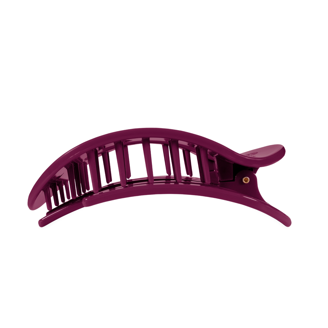 Large Teleties Flat Oval Clip - Mulberry