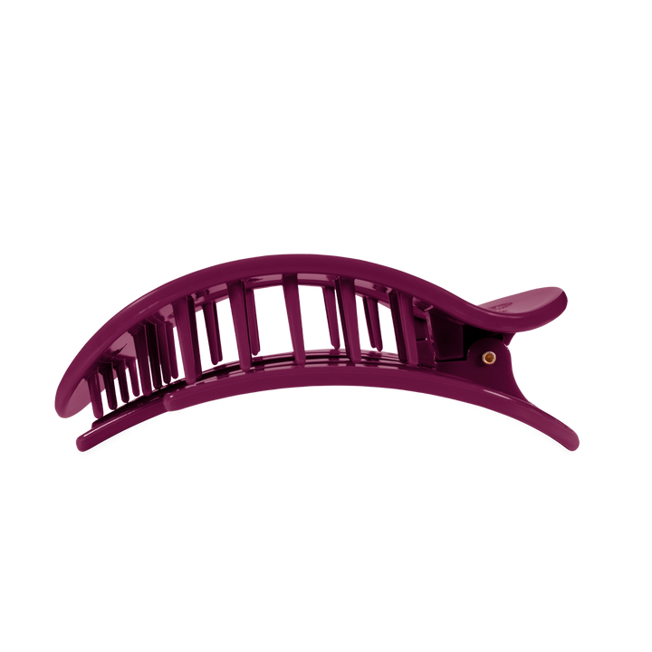 Large Teleties Flat Oval Clip - Mulberry