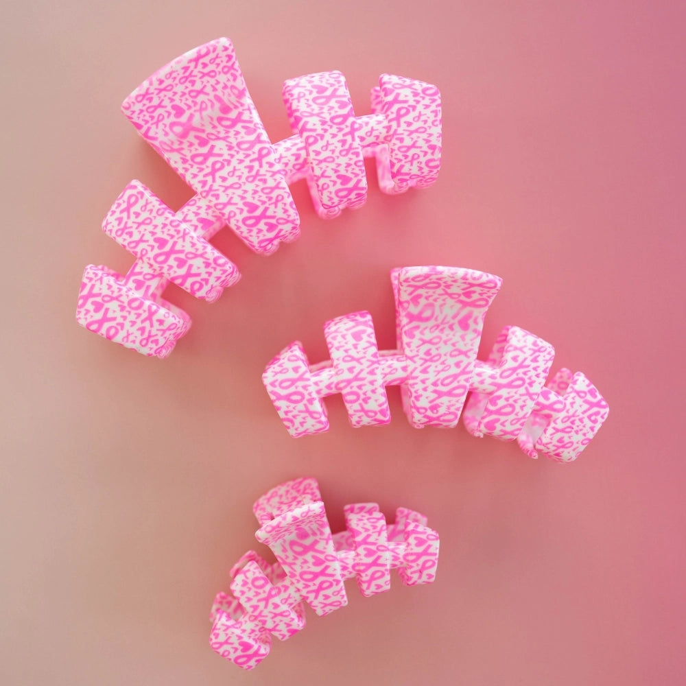Medium Teleties Claw Clip - Breast Cancer Awareness (Ships Next Week)