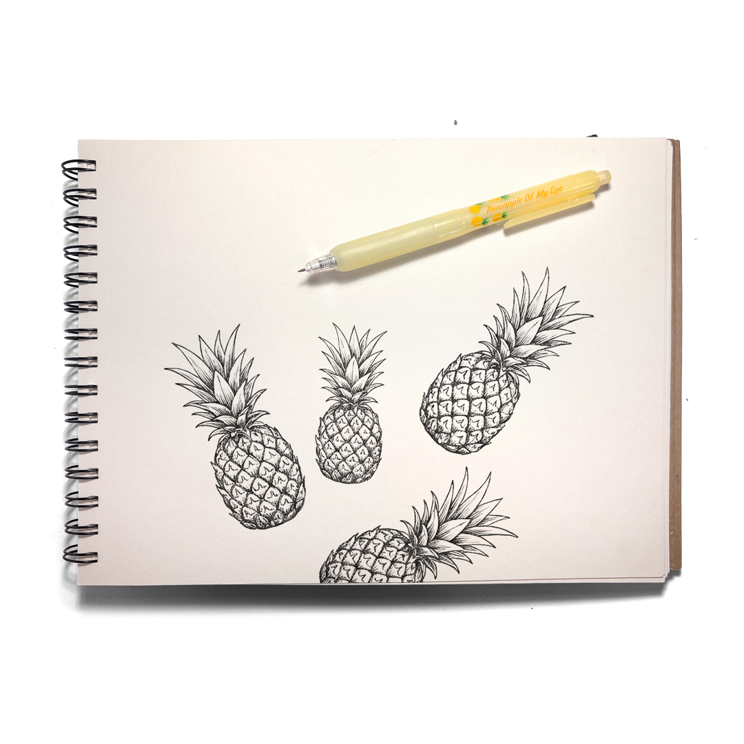 Fresh Squeezed Black Ink Scented Gel Pen - Pineapple