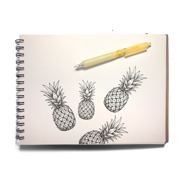 Fresh Squeezed Black Ink Scented Gel Pen - Pineapple