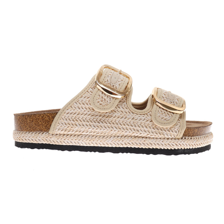 Outwoods Joan Buckle Sandals - Natural