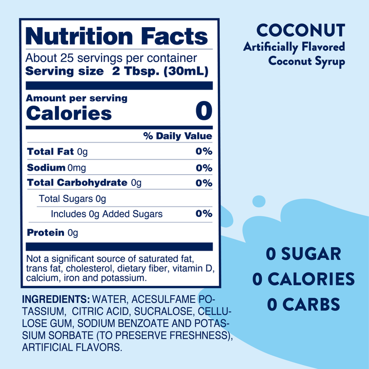 Sugar Free Drink Syrup - Coconut