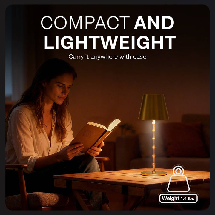 Gold Rechargeable Touch Control LED Lamp