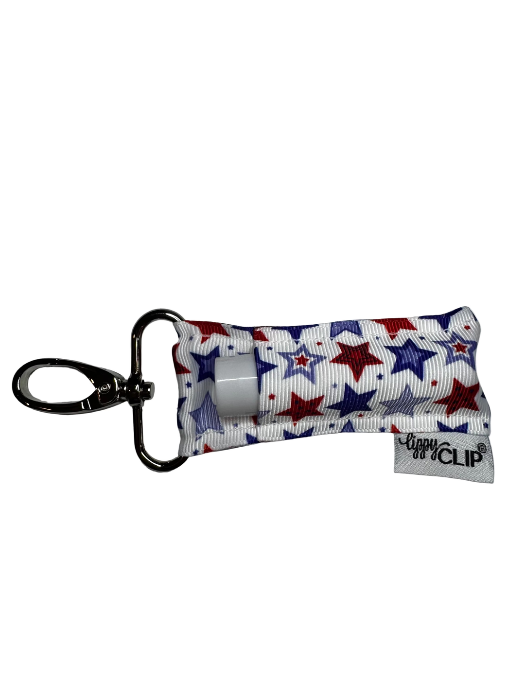 Patriotic Stars on White LippyClip® Lip Balm Holder (PREORDER: Ships in 2-3 Weeks)