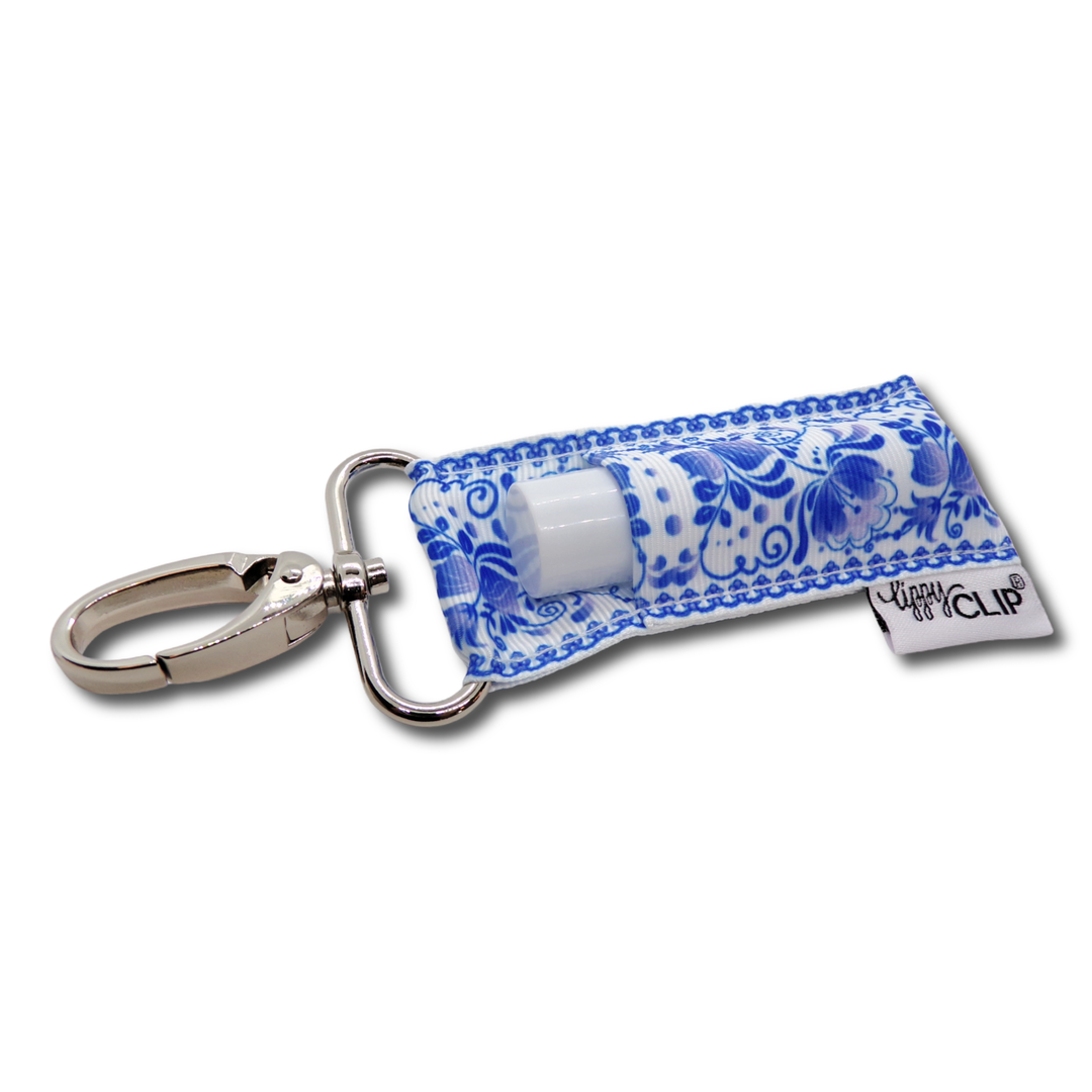 Blue Chinoiserie LippyClip® Lip Balm Holder (PREORDER: Ships in 2-3 Weeks)