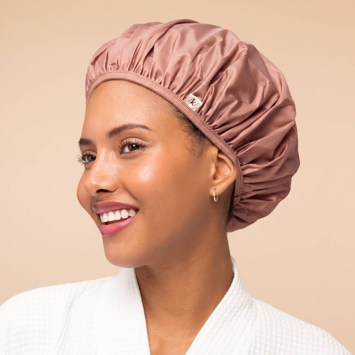 Kitsch Shower Cap Set - Terracotta & Brown
