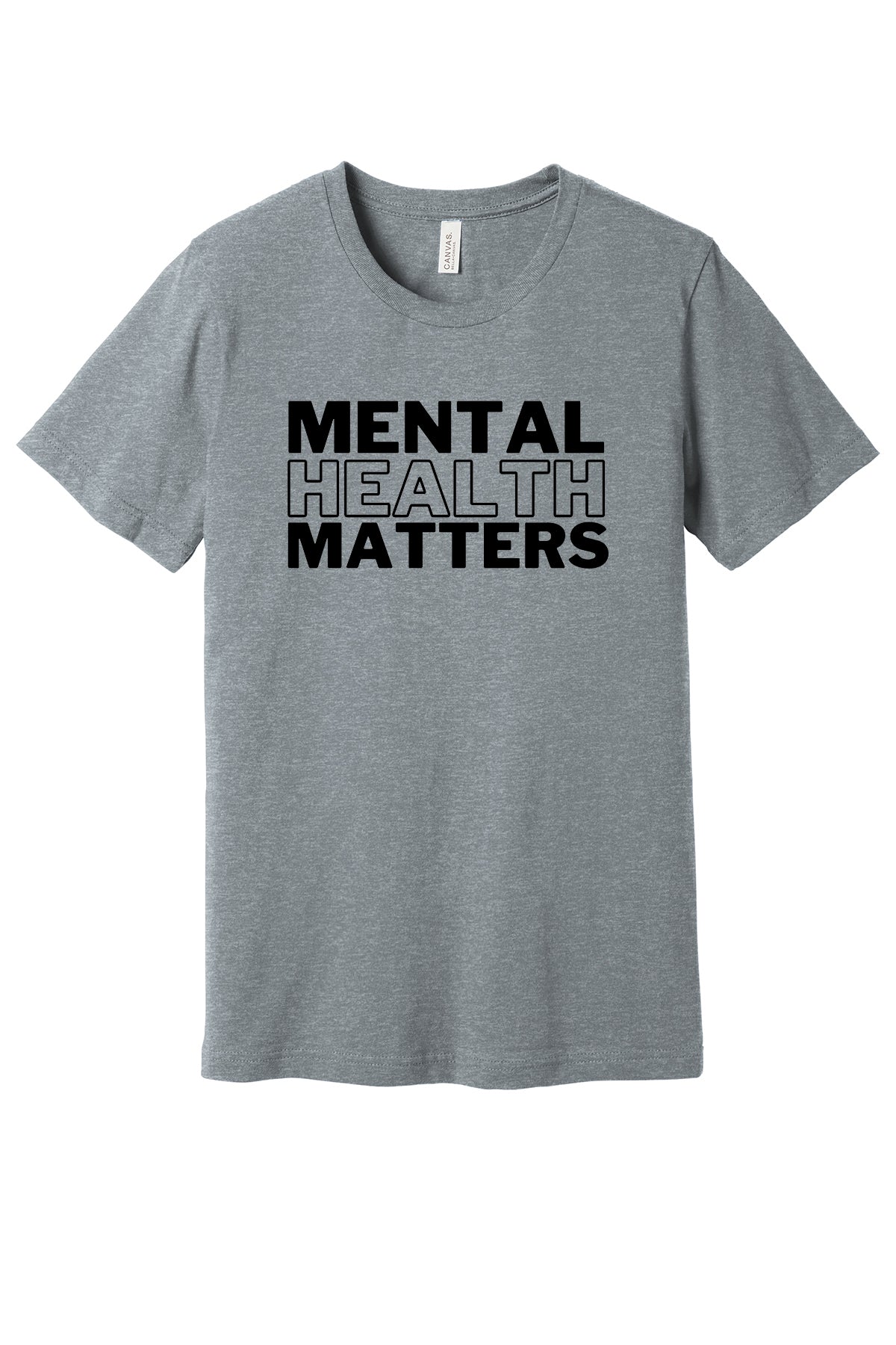 'Mental Health Matters' Block Printed Graphic Tee: Prep Obsessed x Weather With Lauren (Ships in 2-3 Weeks)